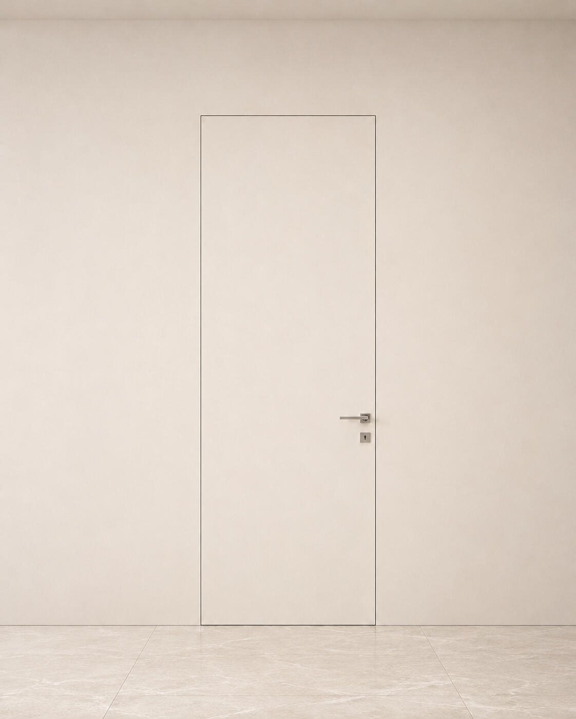 Frameless interior door systems designed to integrate seamlessly into the wall. Invisible Doors. Engineered to Disappear. Frameless interior door systems designed to integrate seamlessly into the wall. Concealed aluminum frame. Solid-core door slab. Italian hardware. Ready to Paint or White Matt Lacquer - Available, Custom Finish