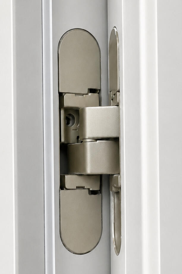 AGB Concealed Hinges 3D-adjustable concealed hinges integrated into the door and frame. 4 Hinges — Reference 36" × 96" System Made in Italy Included