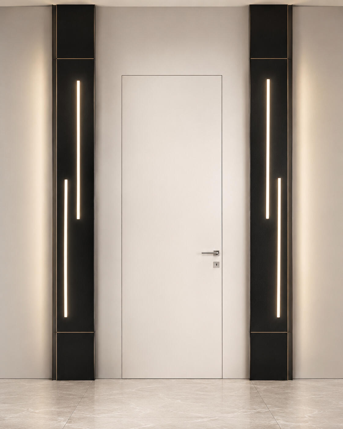 Less Door. More Architecture. Invisible doors allow the wall, cabinetry and interior architecture to remain visually uninterrupted. Paint the door to match the wall or specify a finish that becomes part of the overall design.